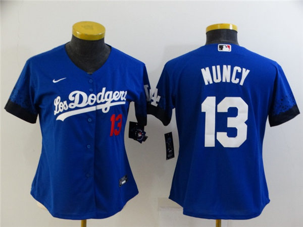 Womens Los Angeles Dodgers #13 Max Muncy Nike Royal 2021 MLB City Connect Jersey