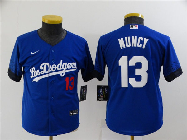 Youth Los Angeles Dodgers #13 Max Muncy Nike Royal 2021 MLB City Connect Jersey