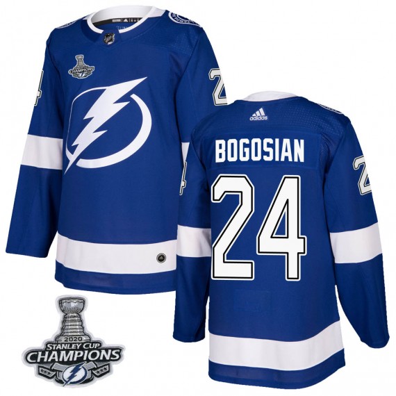 Mens Tampa Bay Lightning #24 Zach Bogosian adidas Home Blue Jersey