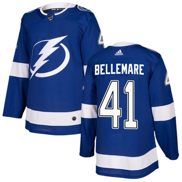 Youth Tampa Bay Lightning #41 Pierre-Edouard Bellemare adidas Home Blue Jersey