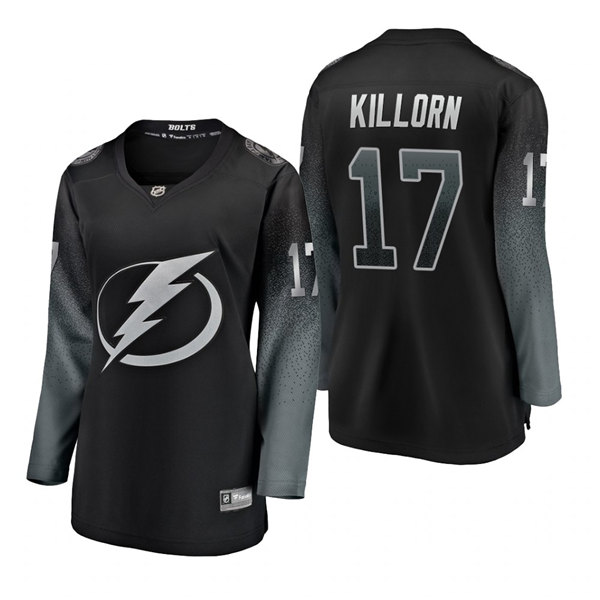 Womens Tampa Bay Lightning #17 Alex Killorn Adidas Black Alternate Jersey