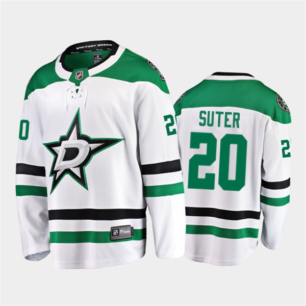 Men Dallas Stars #20 Ryan Suter adidas White Away Jersey