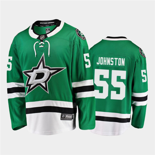 Mens Dallas Stars #55 Wyatt Johnston Stitched Adidas Home Green Jersey