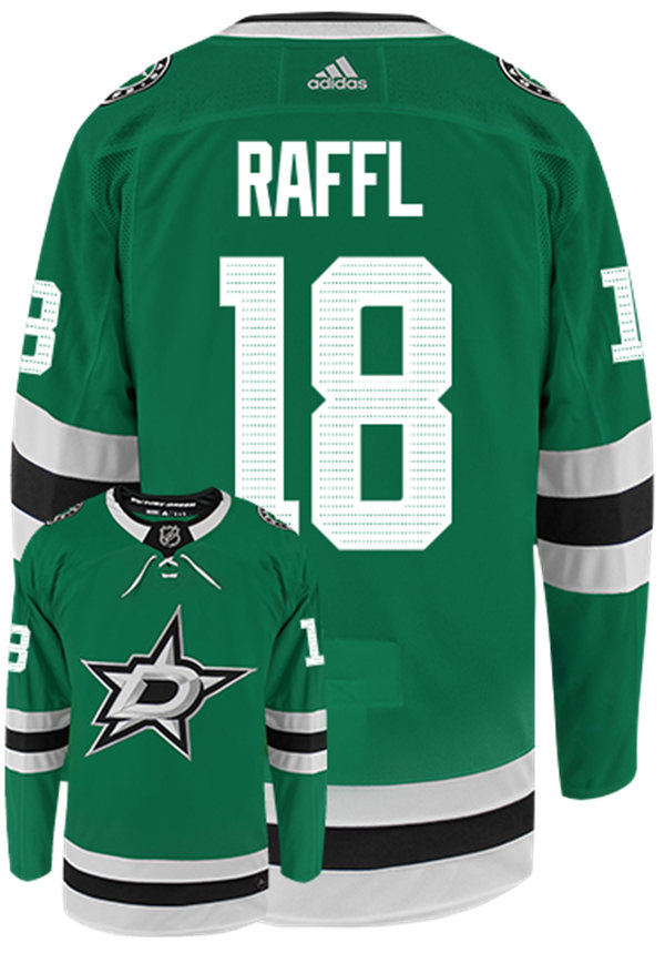 Mens Dallas Stars #18 Michael Raffl Stitched Adidas Home Green Jersey