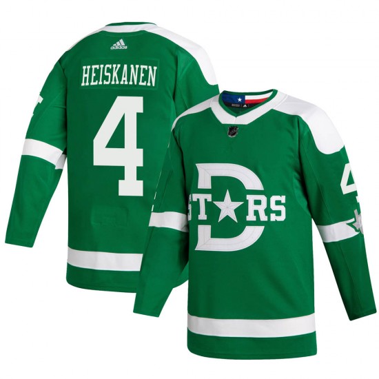 Men Dallas Stars #4 Miro Heiskanen adidas Green 2020 Winter Classic Jersey