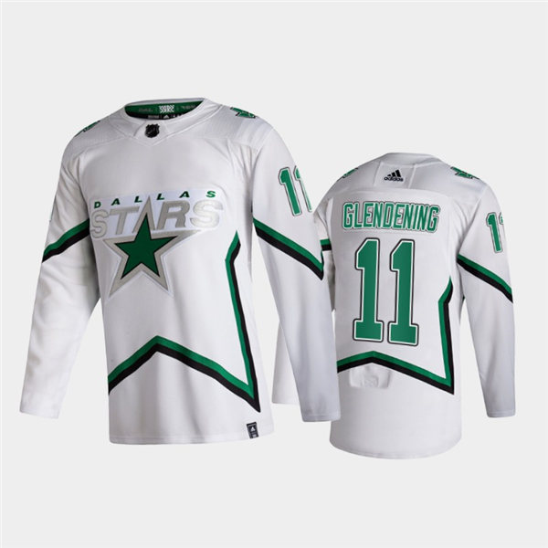 Mens Dallas Stars #11 Luke Glendening Adidas 2021 Reverse Retro Jersey