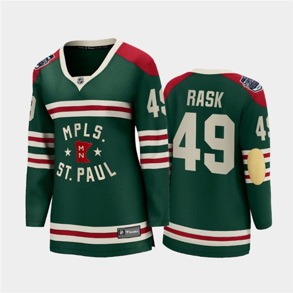 Womens Minnesota Wild #49 Victor Rask Adidas Green 2022 Winter Classic State of Hockey Jersey