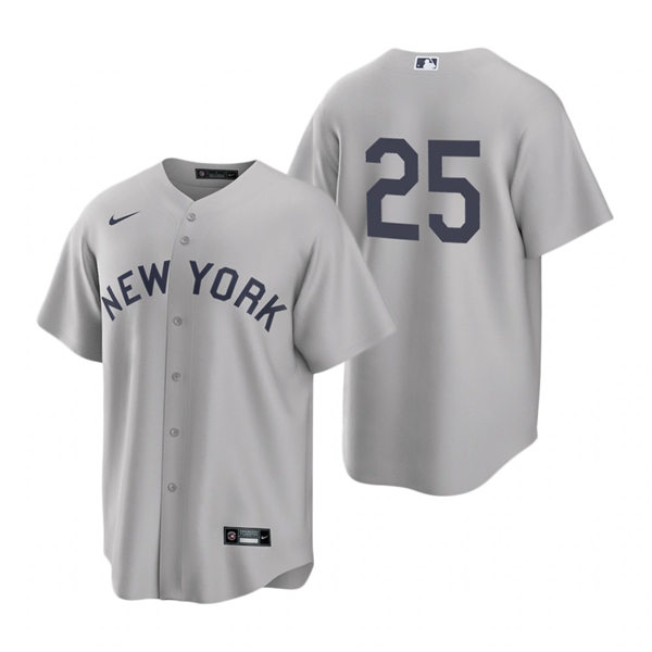 Youth New York Yankees #25 Gleyber Torres Nike Gray 2021 Field of Dreams Jersey