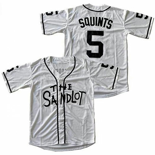 Mens #5 Michael 'Squints' Palledorous The Sandlot White Stitched Film Baseball Jersey 