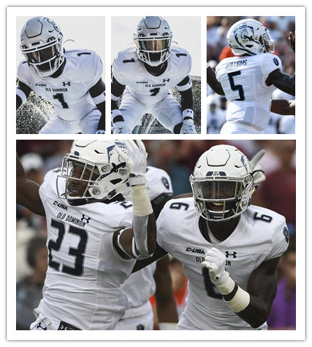 Mens Youth Old Dominion Monarchs Custom Under Armour 2021 White C-USA Football Jersey
