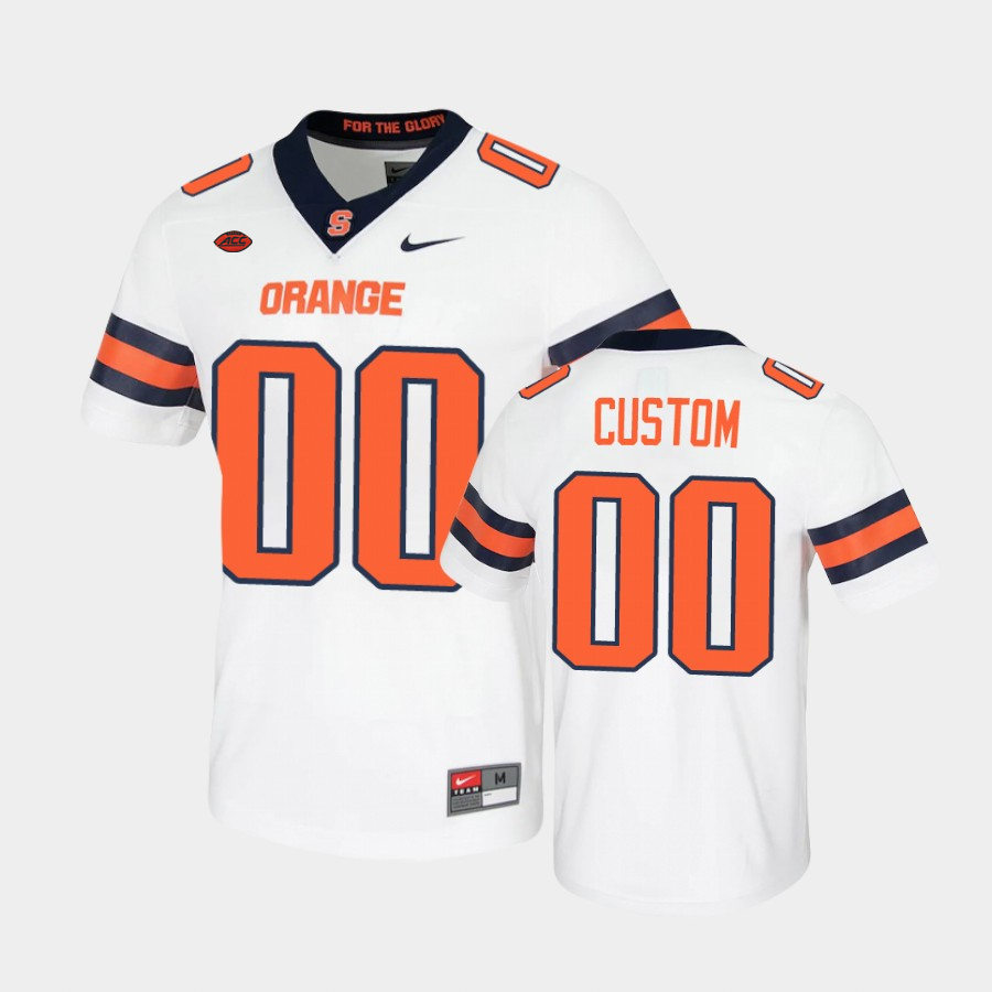 Youth Syracuse Orange Custom ERNIE DAVIS Andre Cisco Donovan McNabb Don McPherson Tommy DeVito Nike White Football Jersey