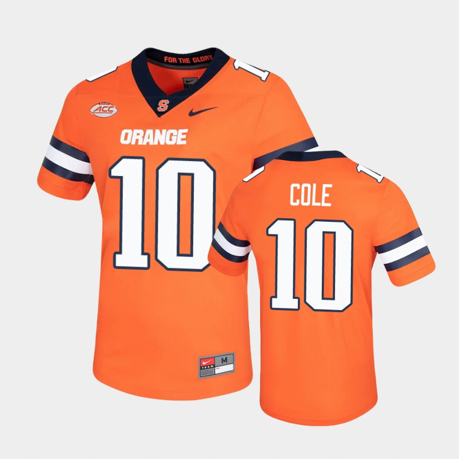 Mens Syracuse Orange #10 Adrian Cole  Nike Orange College Football Game Jersey
