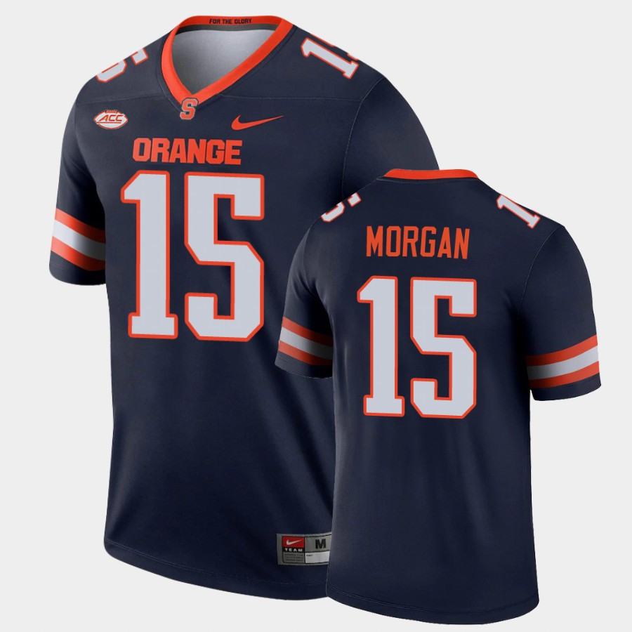 Mens Syracuse Orange #15 JaCobian Morgan Nike Navy College Football Game Jersey