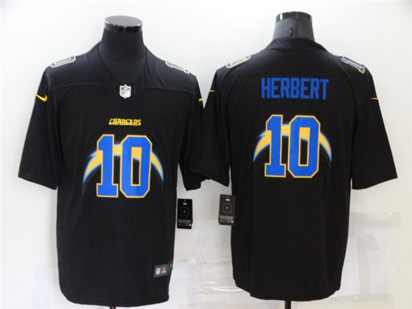 Mens Los Angeles Chargers #10 Justin Herbert Nike Black Team Icon Jersey 