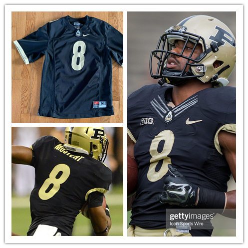 Mens Purdue Boilermakers #8 Raheem Mostert Nike Black Retro Football Jersey