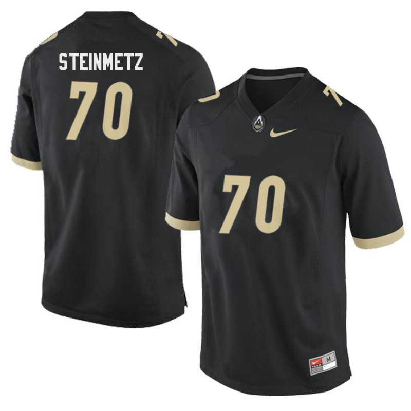 Mens Purdue Boilermakers #70 David Steinmetz Nike Black Retro Football Jersey