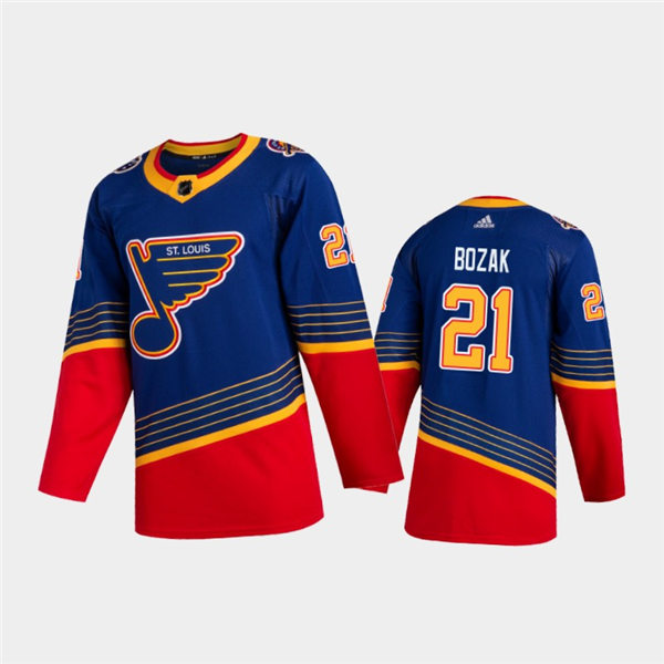 Mens St. Louis Blues #21 Tyler Bozak adidas Blue Retro 1990's Jersey