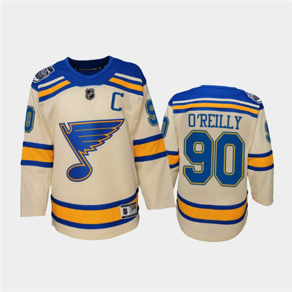 Youth St. Louis Blues #90 Ryan O'Reilly adidas Cream 2022 Winter Classic Jersey