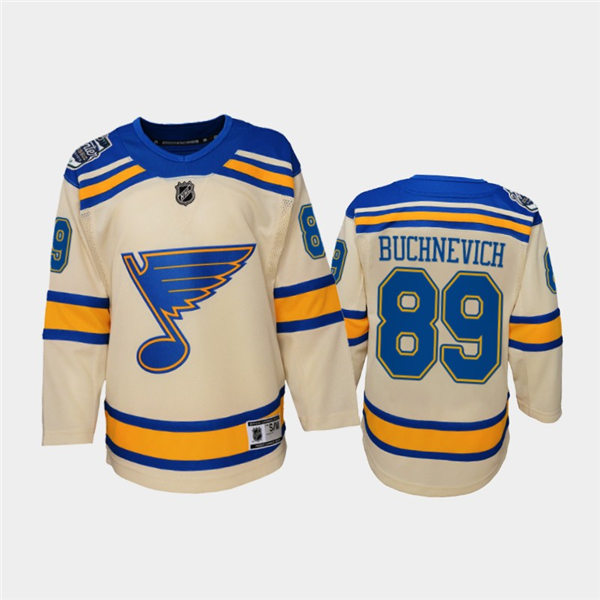 Youth St. Louis Blues #89 Pavel Buchnevich adidas Cream 2022 Winter Classic Jersey