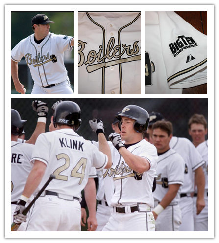 Mens Purdue Boilermakers Custom Kevin Plawecki Trent Johnson Calvin Schapira Cory Brooks Majestic 2011 White Gold Baseball Jersey