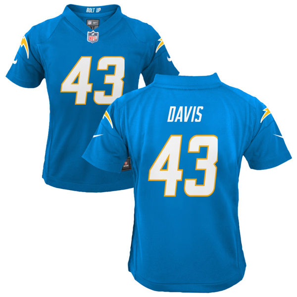 Youth Los Angeles Chargers #43 Michael Davis Nike Powder Blue Stitched Limited Jersey