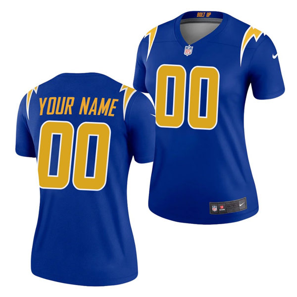 Women Los Angeles Chargers Custom Nike Royal Gold 2nd Alternate Limited Jersey