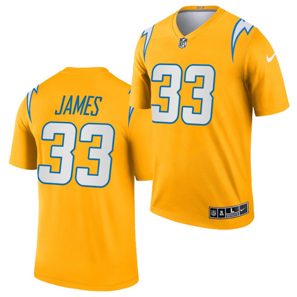 Mens Los Angeles Chargers #33 Derwin James Nike 2021 Gold Inverted Legend Jersey