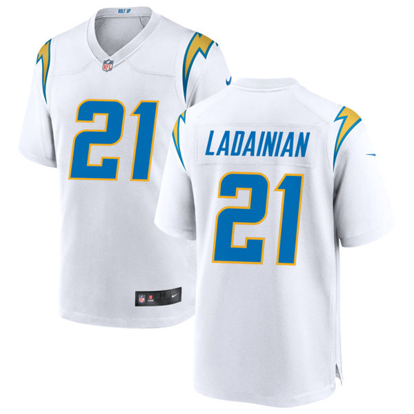 Mens Los Angeles Chargers Retired Player #21 Chargers LaDainian Nike White Vapor Limited Jersey