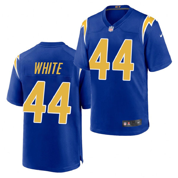 Mens Los Angeles Chargers #44 Kyzir White Nike Royal Gold 2nd Alternate Vapor Limited Jersey
