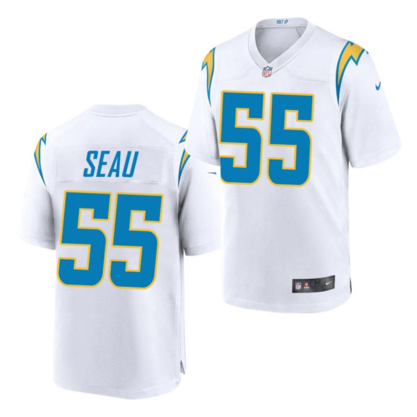 Mens Los Angeles Chargers Retired Player #55 Junior Seau  Nike White Vapor Limited Jersey