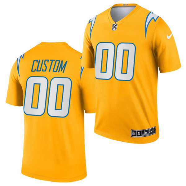 Womens Los Angeles Chargers Custom Charlie Joiner Kellen Winslow Chargers LaDainian Junior Seau  Nike 2021 Gold Inverted Legend Jersey