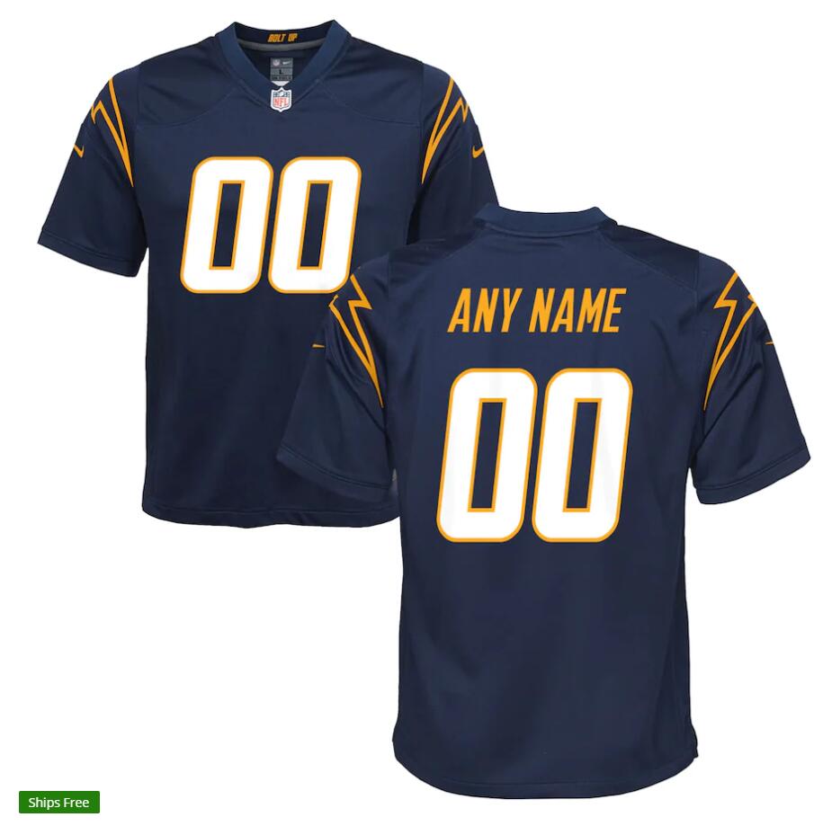 Youth Los Angeles Chargers Custom Linval Joseph Jalen Guyton Justin Jones Uchenna Nwosu Nike Navy Limited Jersey