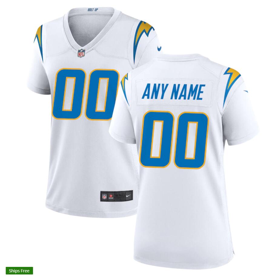 Womens Los Angeles Chargers Custom Nike White Limited Jersey