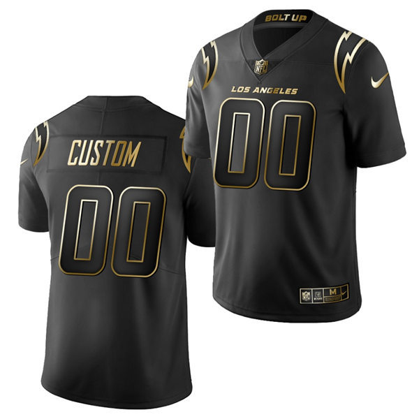 Mens Los Angeles Chargers Custom Nike Black 2020 Golden Limited Jersey