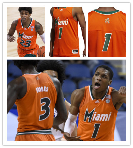 Mens Youth Miami Hurricanes Custom Adidas 2021 Orange 2021 Reverse Retro Basketball Jersey