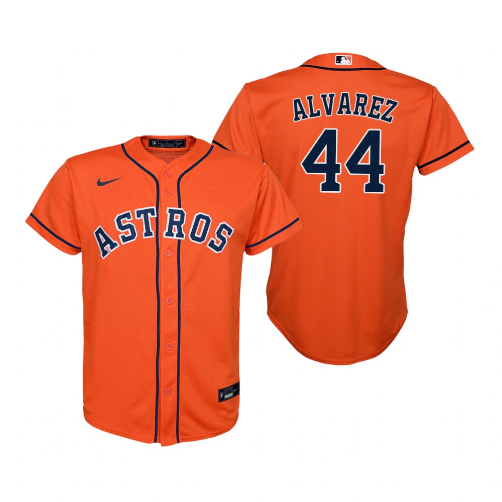 Youth Houston Astros #44 Yordan Alvarez Nike Orange Alternate Jersey