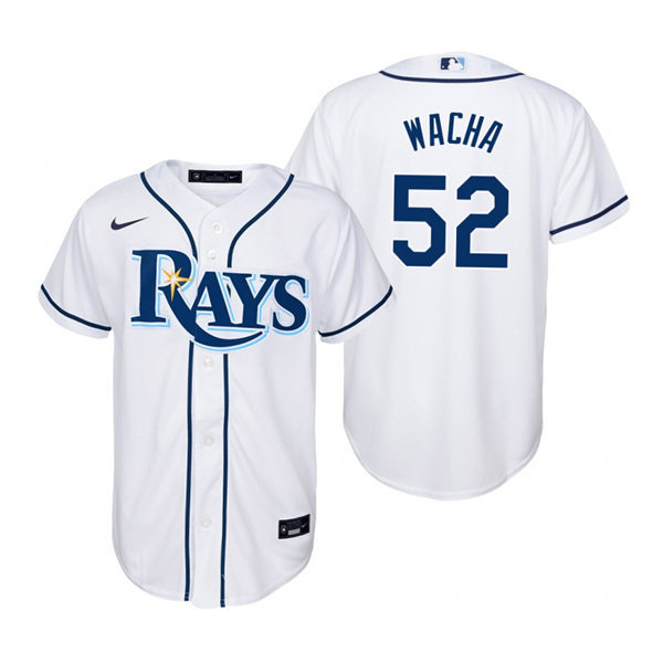 Youth Tampa Bay Rays #52 Michael Wach Nike White Home Stitched MLB Jersey