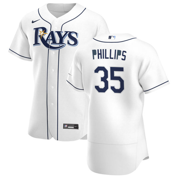 Mens Tampa Bay Rays #35 Brett Phillips Nike White Home FlexBase Baseball Jersey
