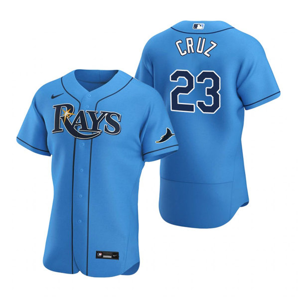 Mens Tampa Bay Rays #23 Nelson Cruz  Nike Light Blue Alternate Flex Base Baseball Jersey