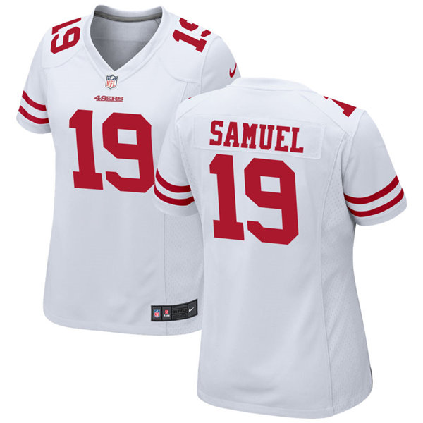 Womens San Francisco 49ers #1 Deebo Samuel Sr Nike White Limited Player Jersey 