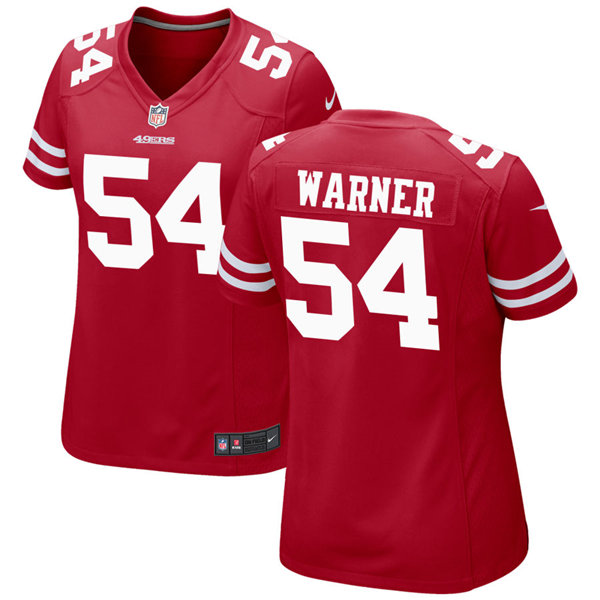 Womens San Francisco 49ers #54 Fred Warner Nike Scarlet Limited Player Jersey
