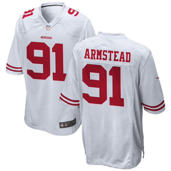 Youth San Francisco 49ers #91 Arik Armstead Nike White Limited Player Jersey 