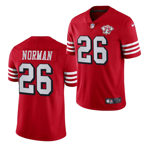 Youth San Francisco 49ers #26 Josh Norman Nike Scarlet Retro 1994 75th Anniversary Throwback Classic Limited Jersey