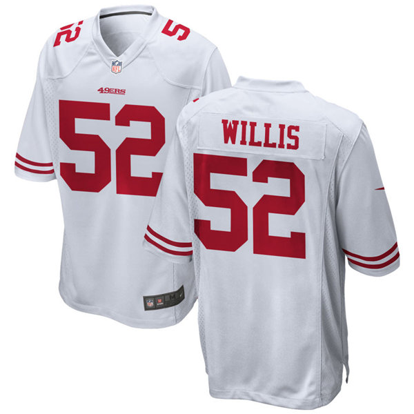 Mens San Francisco 49ers Retired Player #52 Patrick Willis Nike White Vapor Limited Player Jersey