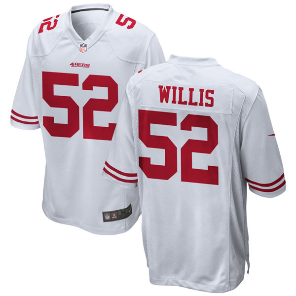 Mens San Francisco 49ers Retired Player #52 Patrick Willis Nike White Vapor Limited Player Jersey