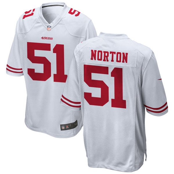 Mens San Francisco 49ers Retired Player #51 Ken Norton Jr. Nike White Vapor Limited Player Jersey