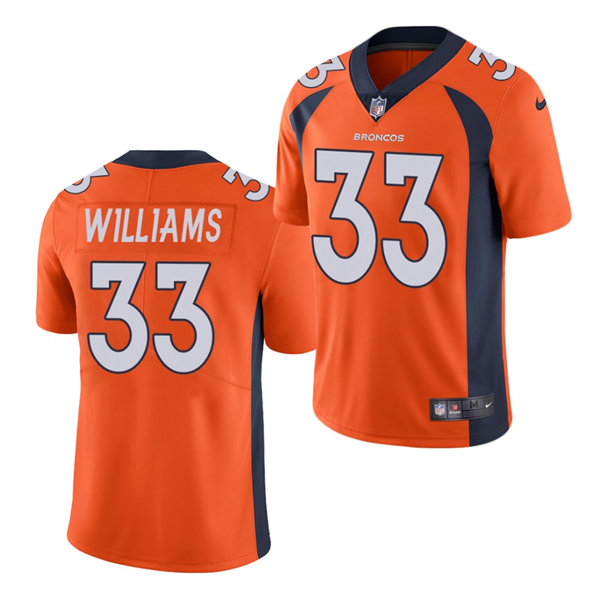 Youth Denver Broncos #33 Javonte Williams Nike Orange Limited Player Jersey