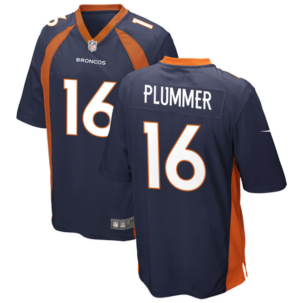 Mens Denver Broncos Retired Player #16 Jake Plummer Nike Navy Vapor Untouchable Limited Jersey