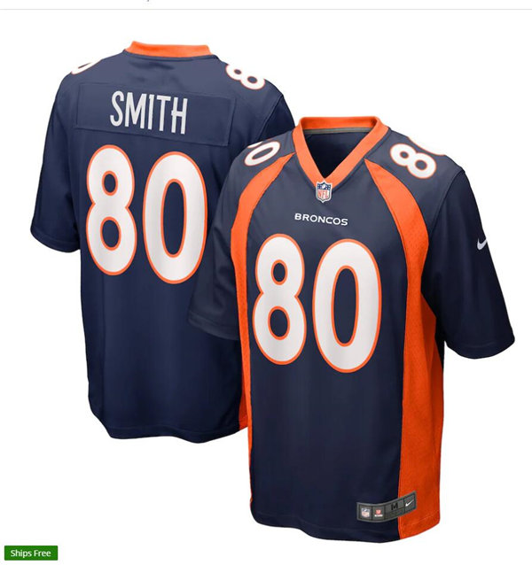 Mens Denver Broncos Retired Player #80 Rod Smith Nike Navy Vapor Untouchable Limited Jersey