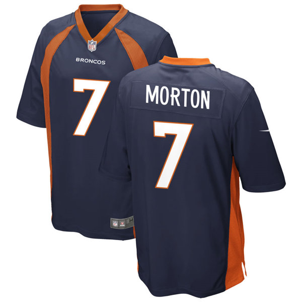 Mens Denver Broncos Retired Player #7 Craig Morton Nike Navy Vapor Untouchable Limited Jersey